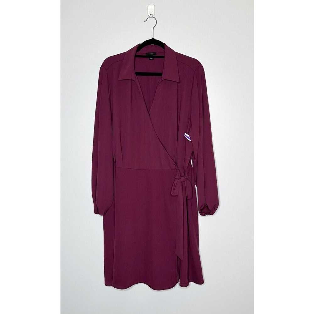 NEW Halogen Faux Wrap Dress Long Sleeve Women's B… - image 3