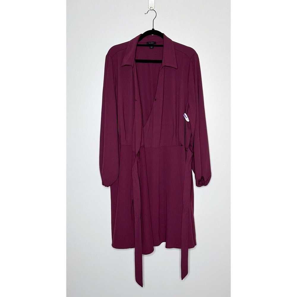 NEW Halogen Faux Wrap Dress Long Sleeve Women's B… - image 4