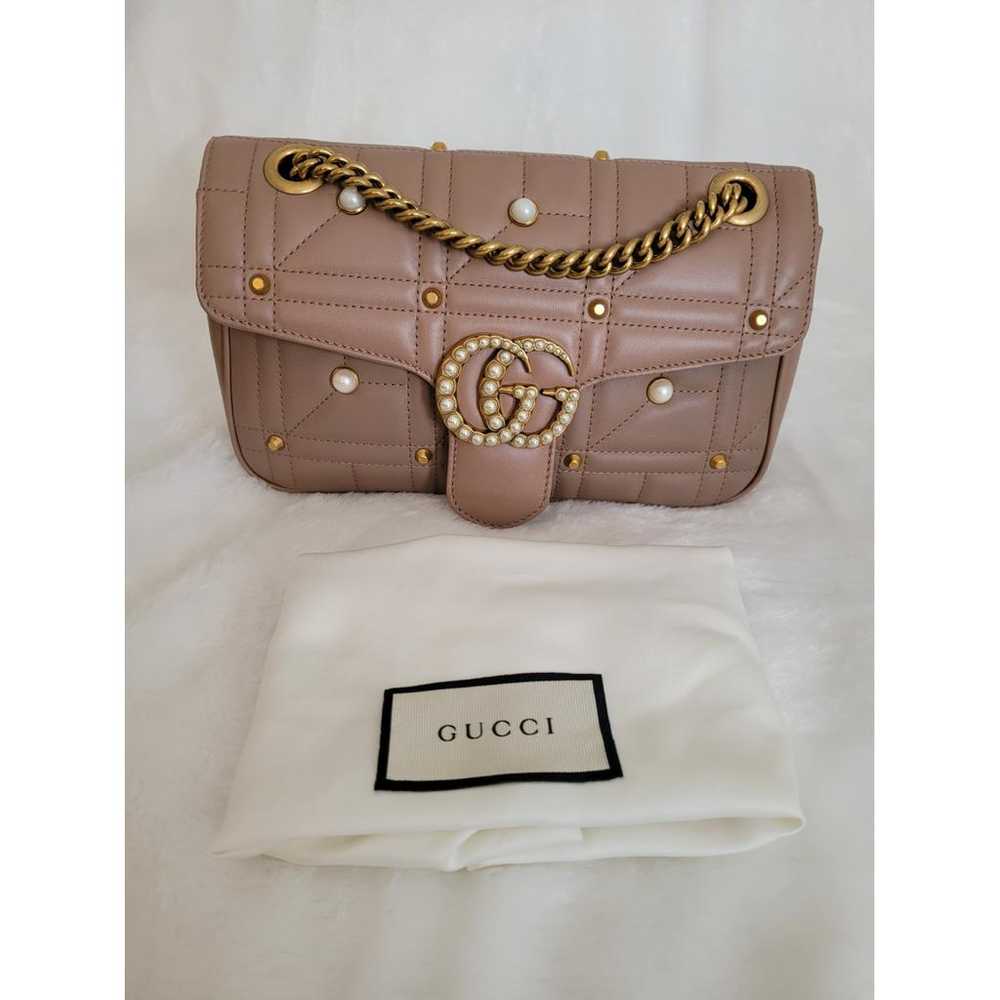 Gucci Pearly Gg Marmont Flap leather crossbody bag - image 10