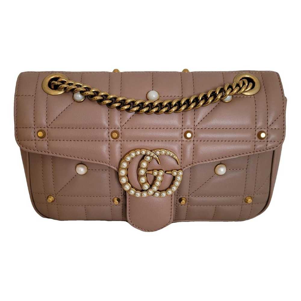 Gucci Pearly Gg Marmont Flap leather crossbody bag - image 1