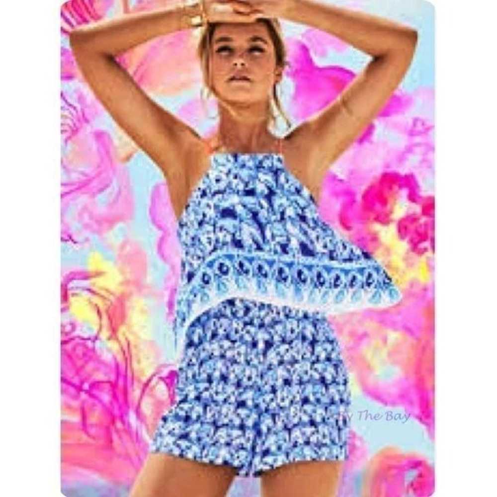 Lilly Pulitzer Celyn Elephant Print Romper 4 - image 4