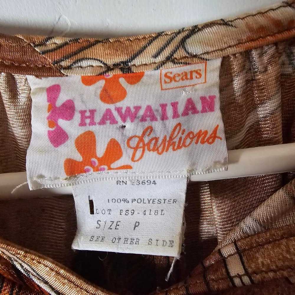 Sears Hawaiian Fashions 60's / 70's Bamboo Brown … - image 4