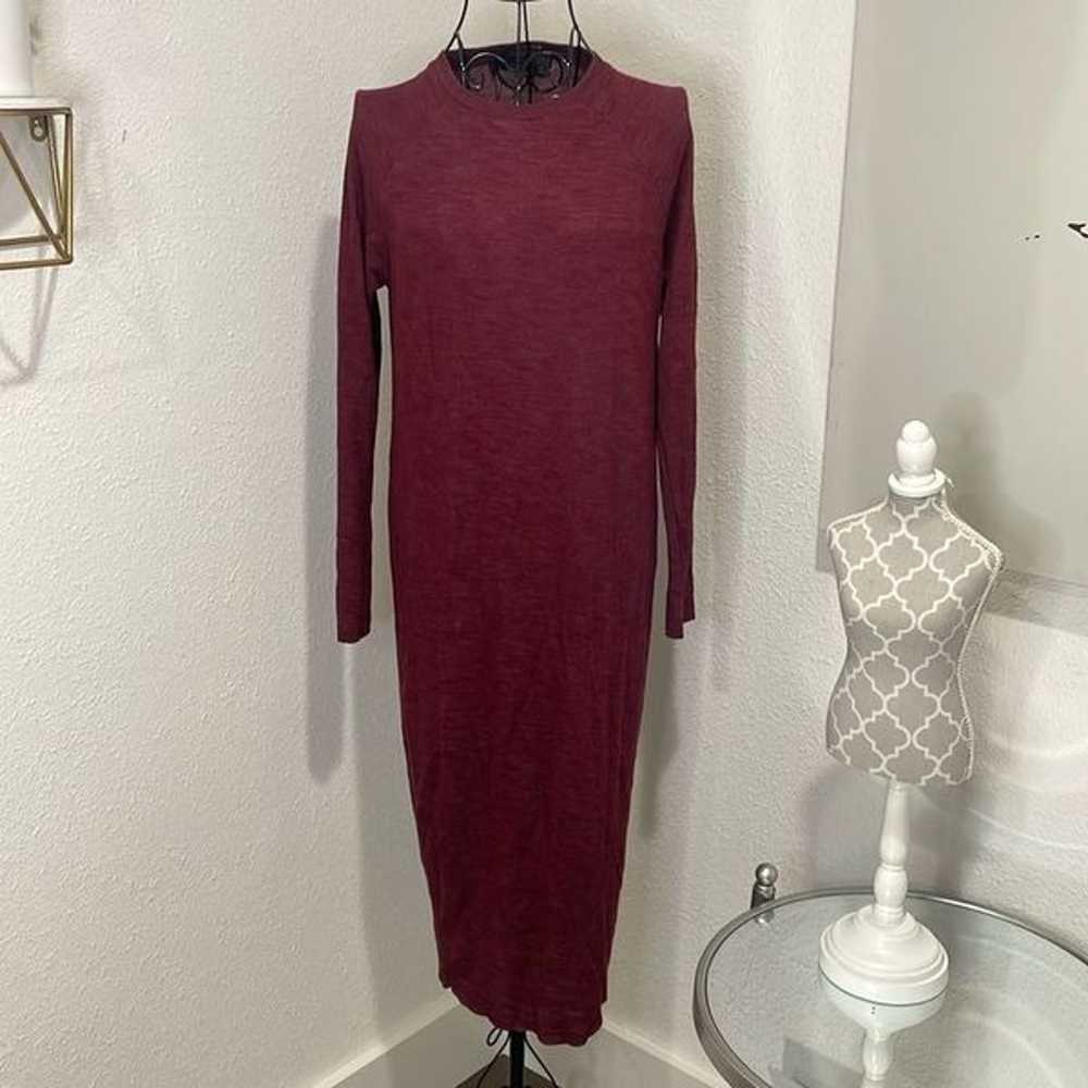 TRF by Zara maroon midi dress with long sleeves |… - image 4