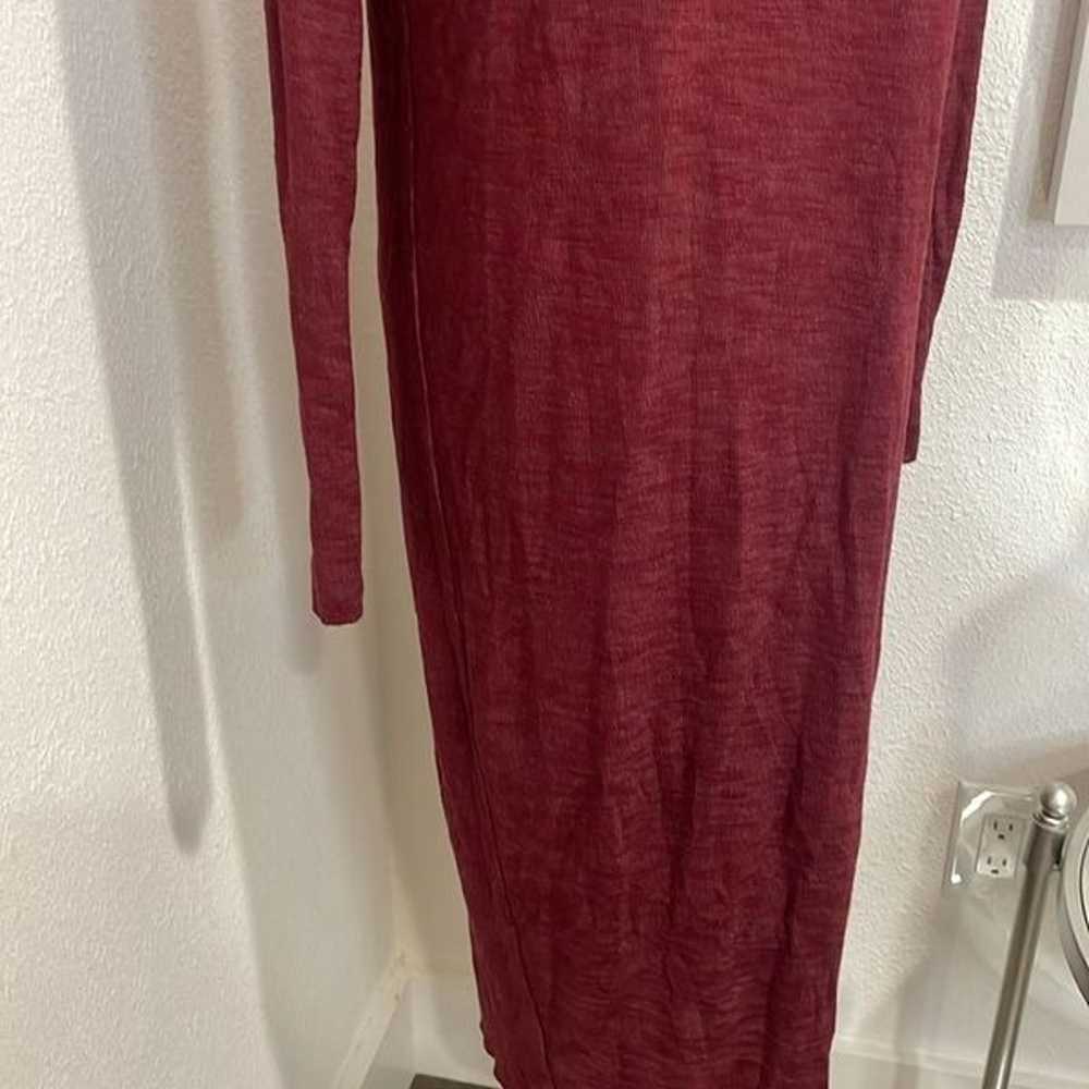 TRF by Zara maroon midi dress with long sleeves |… - image 6