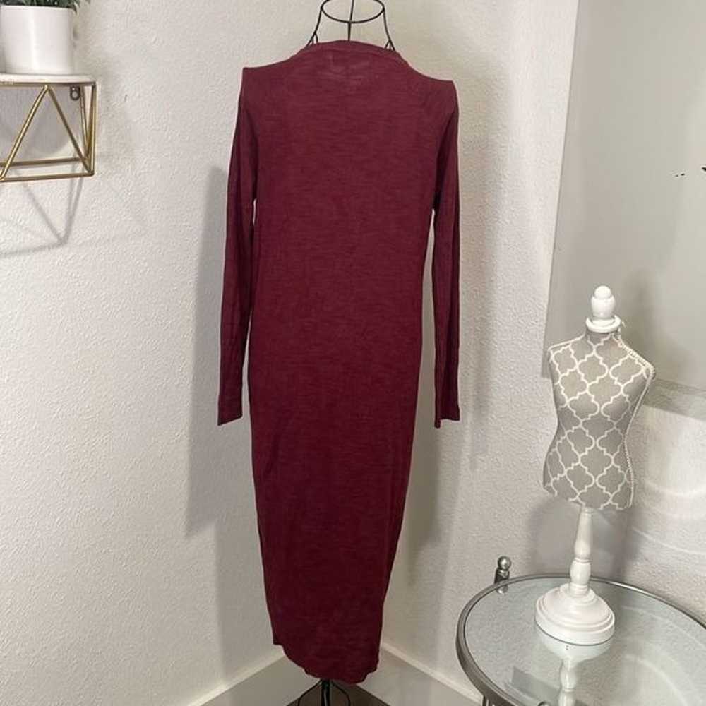 TRF by Zara maroon midi dress with long sleeves |… - image 8