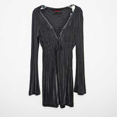 Miss Sixty Vintage Y2K Black Long Sleeve Dress La… - image 1