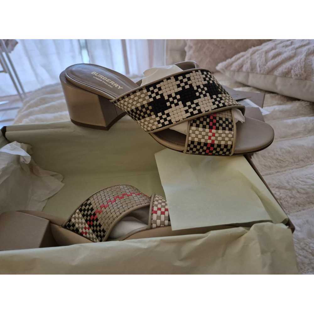 Burberry Leather mules - image 3