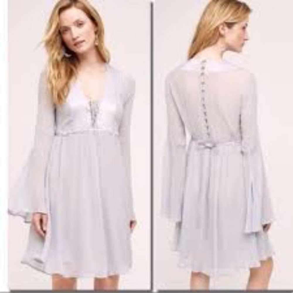 Anthropologie Ghost London Silvery Gray Dress - image 1