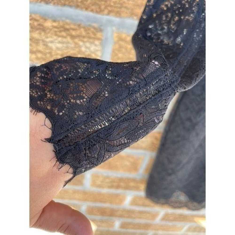 Aritzia Wilfred Dress Black Lace Mesh Mock Neck L… - image 4