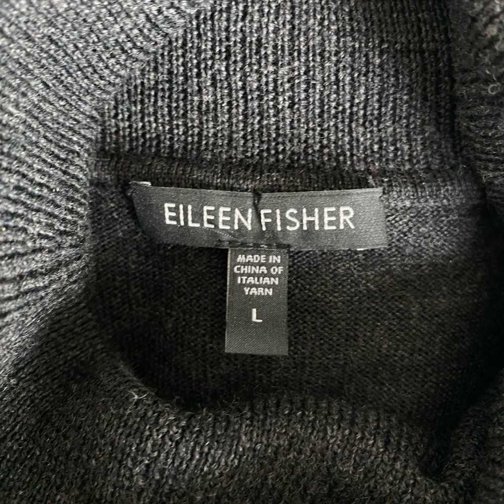 Eileen Fisher Merino Wool Jersey Turtleneck Asymm… - image 5