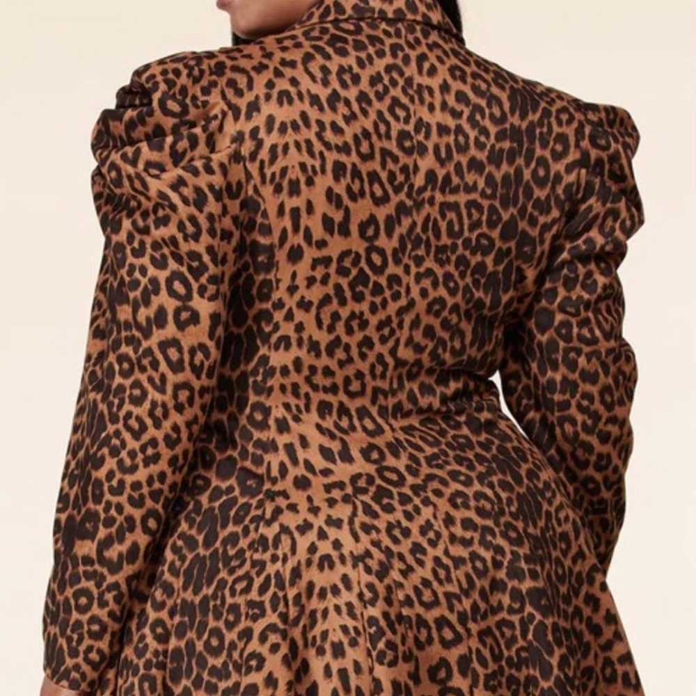 Plus size brown leopard embellished dress 2x - image 6