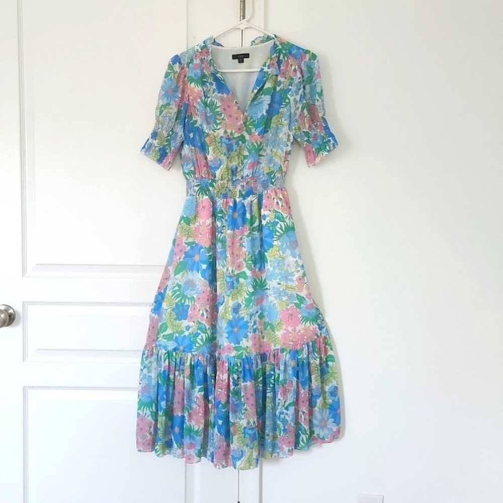 J.Crew Smocked Ruffle Midi Dress in Fairy Floral,… - image 5