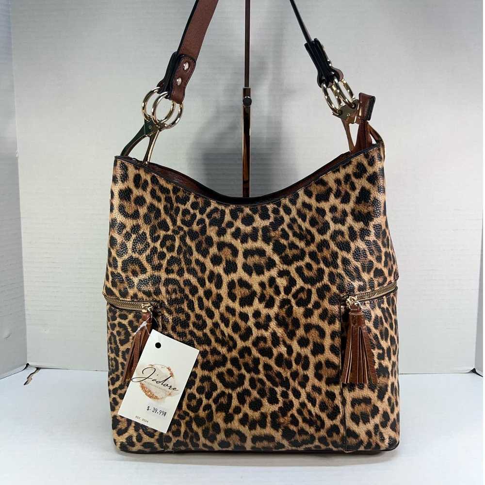 Other Jen & Co Leopard Tan Multicolor Handbag Hob… - image 1