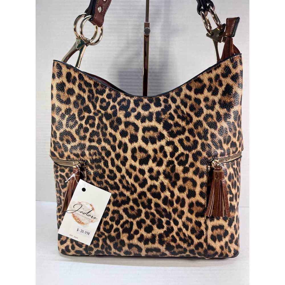 Other Jen & Co Leopard Tan Multicolor Handbag Hob… - image 2