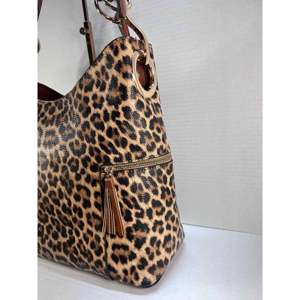 Other Jen & Co Leopard Tan Multicolor Handbag Hob… - image 4
