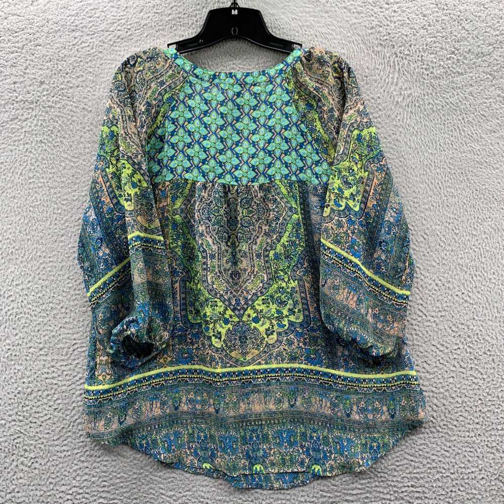 Vintage FIGUEROA AND FLOWER Blouse Womens 1X Top … - image 2