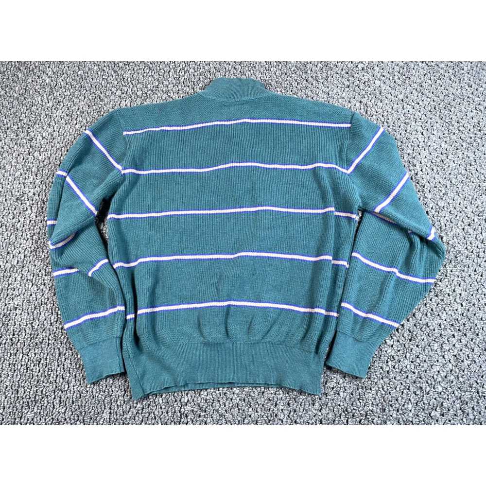 Henleys VTG 90s Striped Pattern Henley Sweater Ad… - image 2