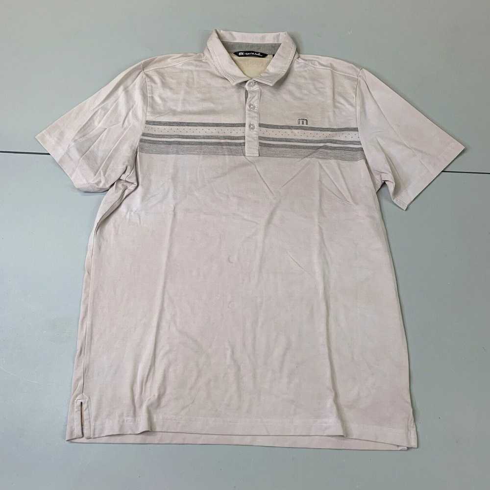 Vintage Mens Travis Mathew Golf Polo Shirt XL Tan… - image 1