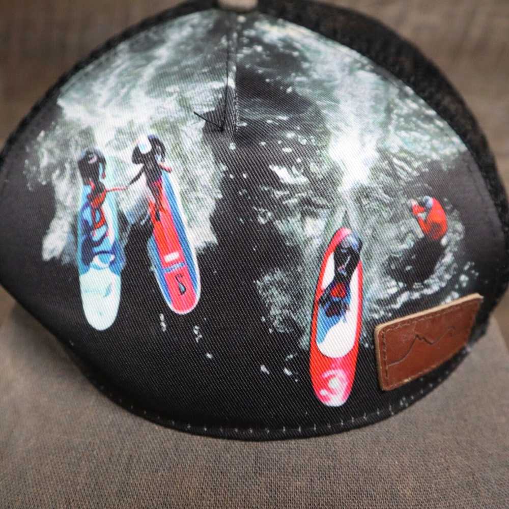 Vintage Surfer Trucker Hat Snapback Cap Mesh Back… - image 2