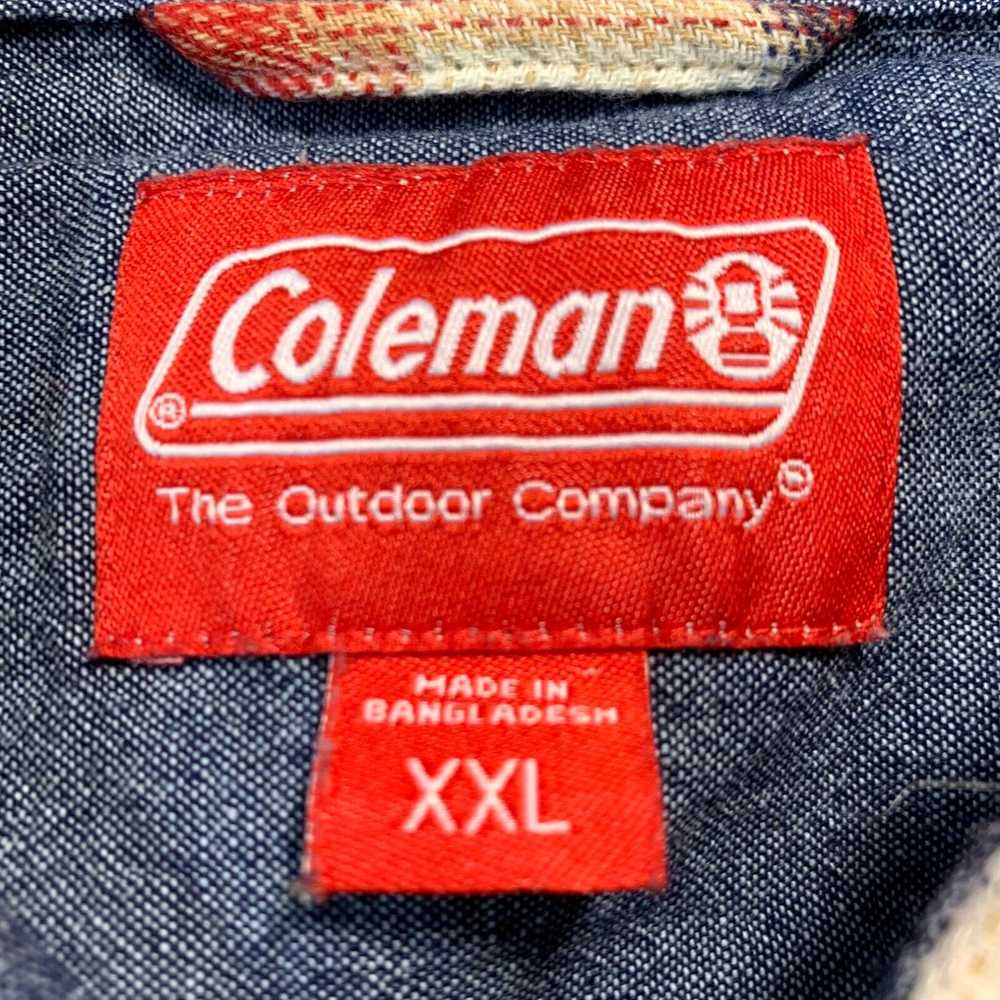 Vintage COLEMAN Shirt Mens XXL Plaid Button Up Lo… - image 3