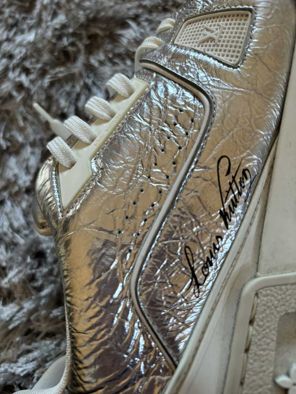 Louis Vuitton Louis Vuitton Trainer Silver / Oran… - image 4