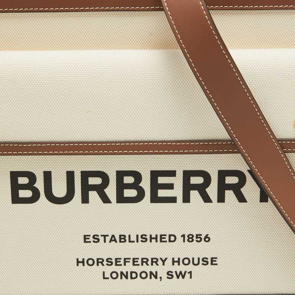 Burberry BURBERRY Dark Brown/Beige Canvas and Lea… - image 5
