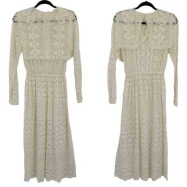 Womens Vintage 40's Dress Handmade Delicate Lace … - image 1