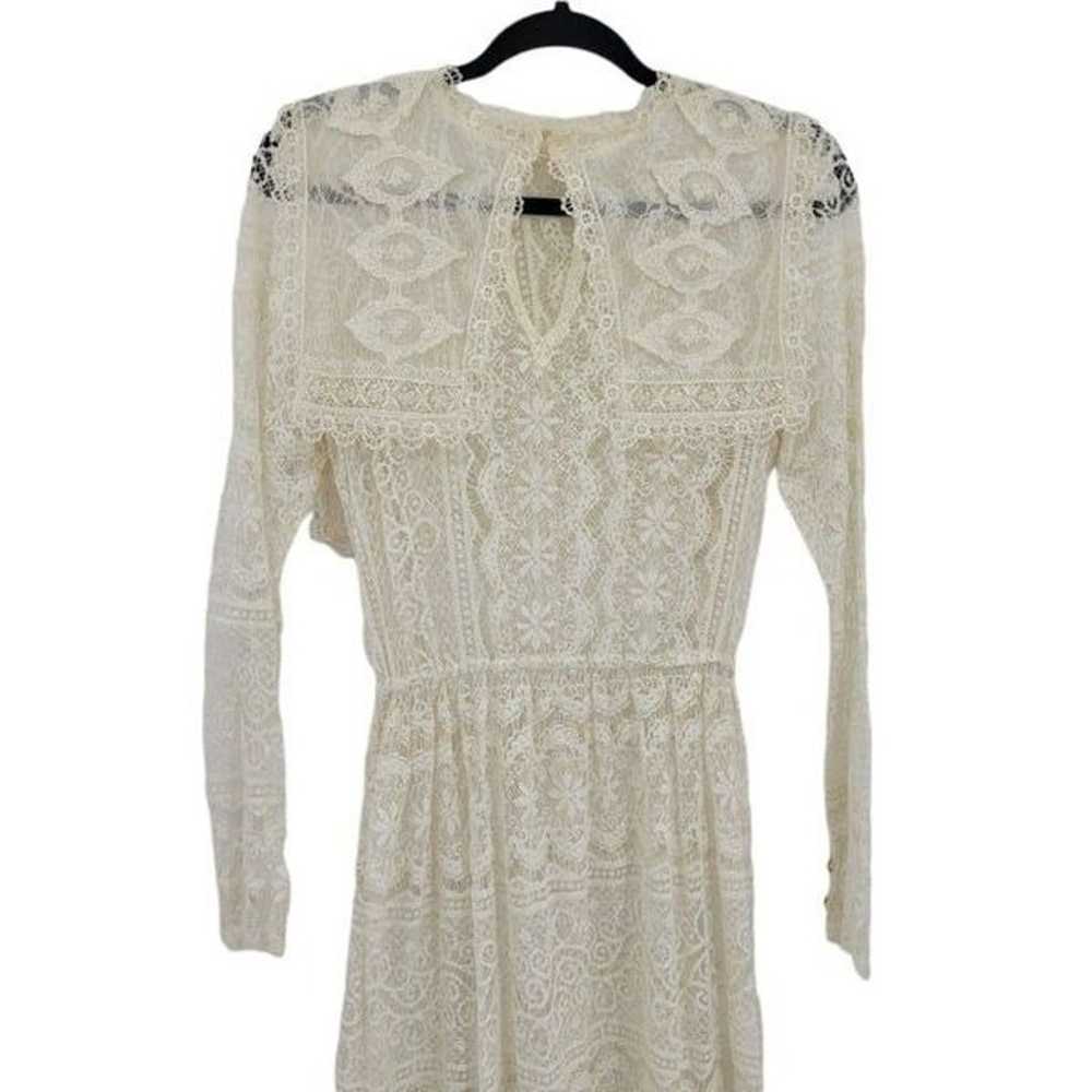 Womens Vintage 40's Dress Handmade Delicate Lace … - image 8