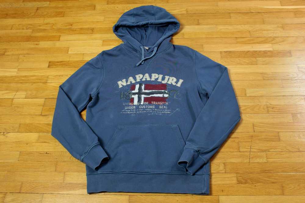 Napapijri × Vintage Vintage blue hoodie NAPAPIJRI - image 2