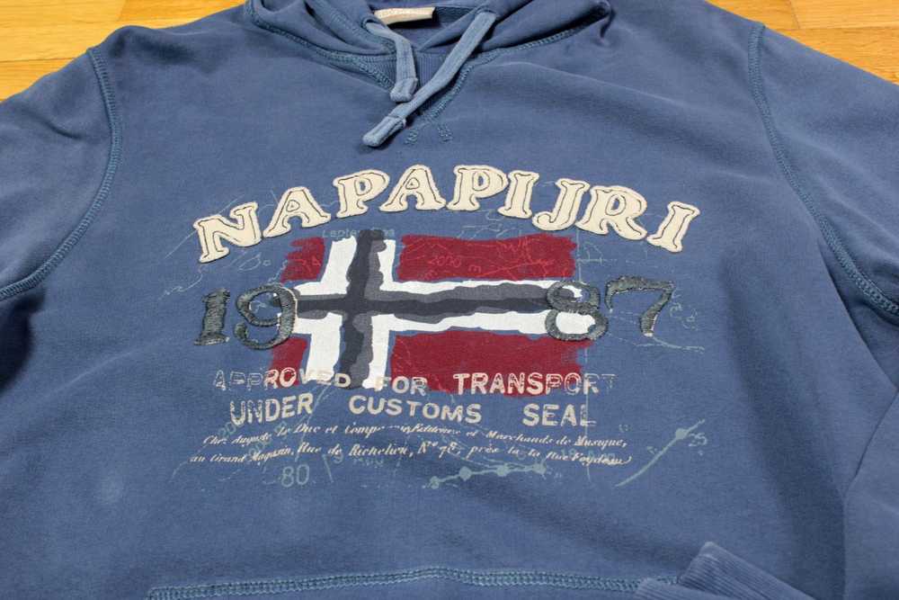 Napapijri × Vintage Vintage blue hoodie NAPAPIJRI - image 6