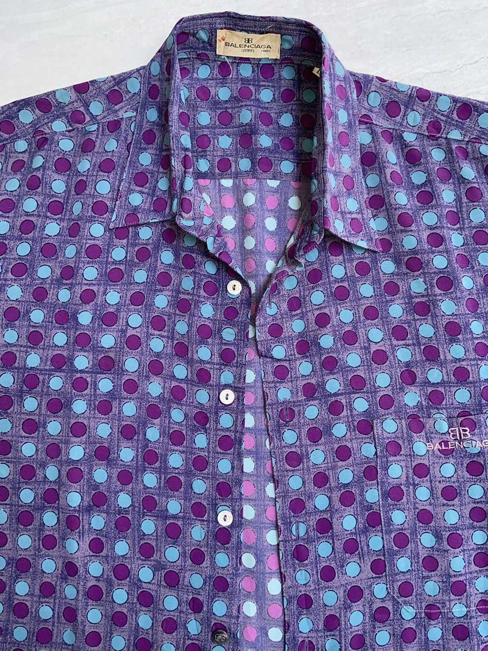 Balenciaga BALENCIAGA Purple Shirt/Outer Polka Do… - image 10