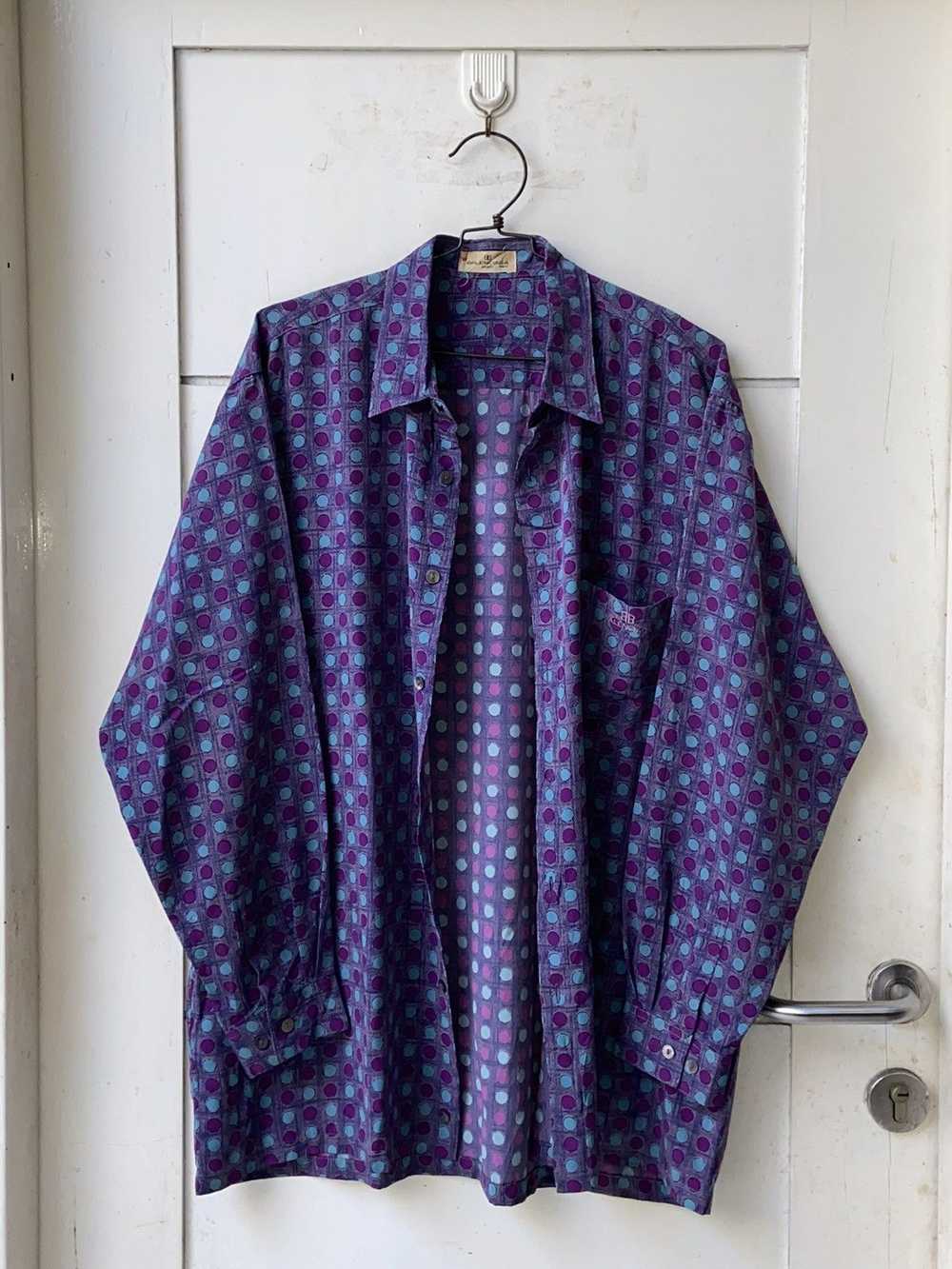 Balenciaga BALENCIAGA Purple Shirt/Outer Polka Do… - image 1