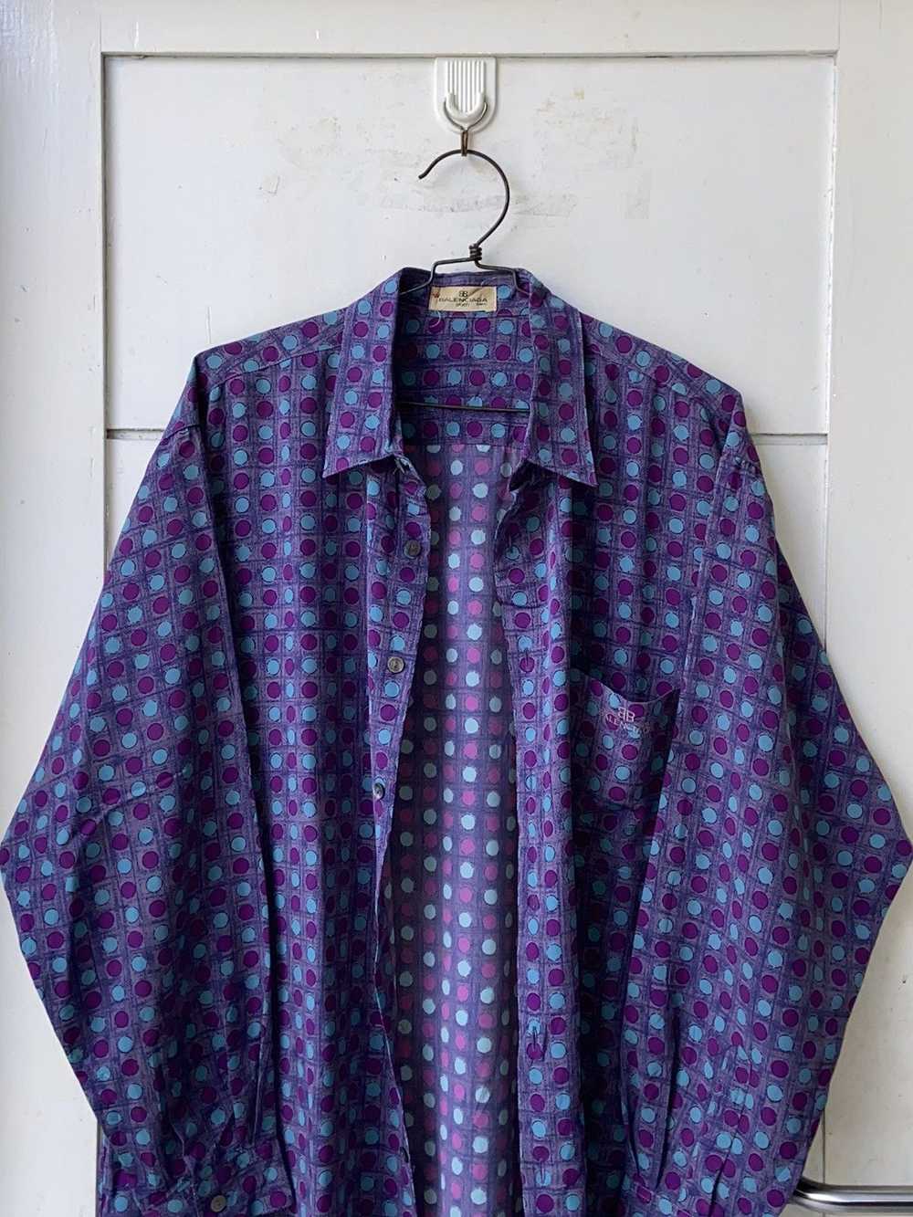 Balenciaga BALENCIAGA Purple Shirt/Outer Polka Do… - image 2