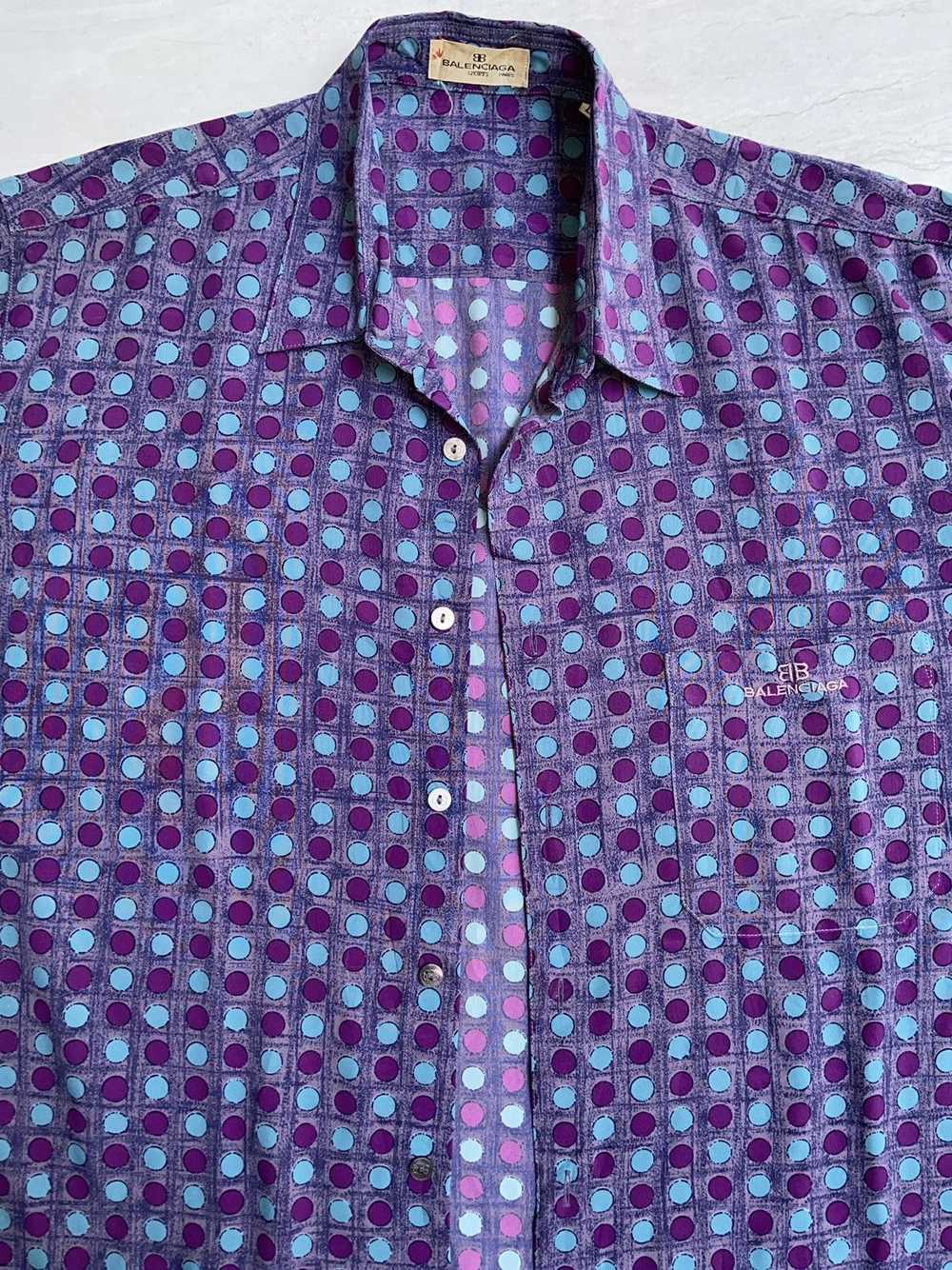 Balenciaga BALENCIAGA Purple Shirt/Outer Polka Do… - image 9