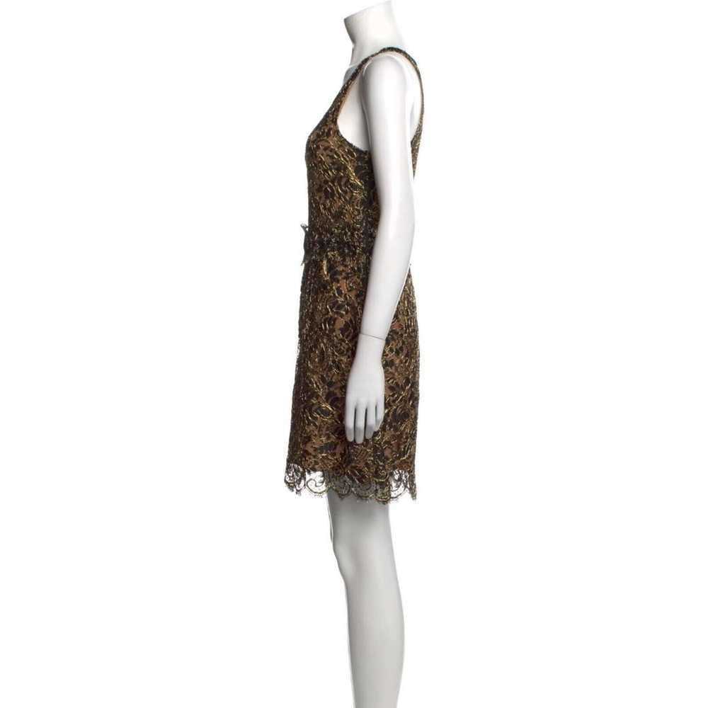 Balenciaga Black & Gold Lace Sleeveless Mini Dres… - image 5