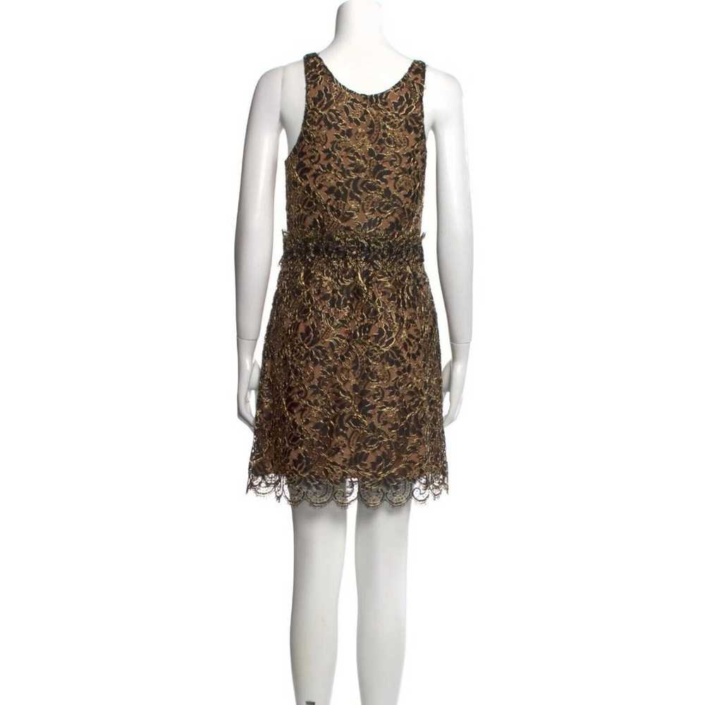 Balenciaga Black & Gold Lace Sleeveless Mini Dres… - image 6