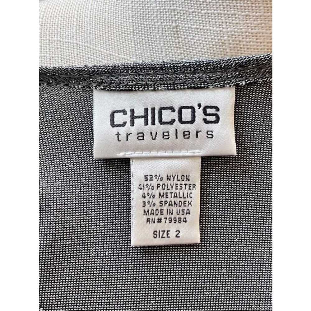 Chicos Chico's Travelers 2 piece Metallic Grey Kn… - image 5