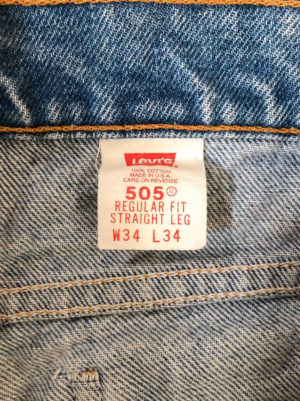 Levi's × Made In Usa × Vintage 1996 Levis 505 Sun… - image 4