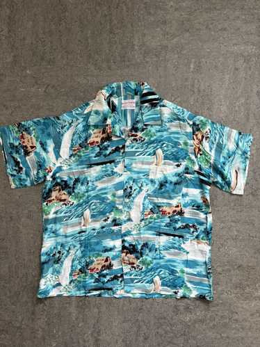 Hawaiian Shirt × Streetwear × Vintage 1950s Rayon 