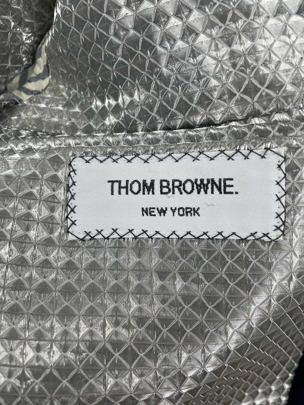 Thom Browne WIDE STRIPE WOOL JACKET METALLIC PRIS… - image 7