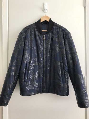 Versace Paisley Print Padded Bomber Jacket