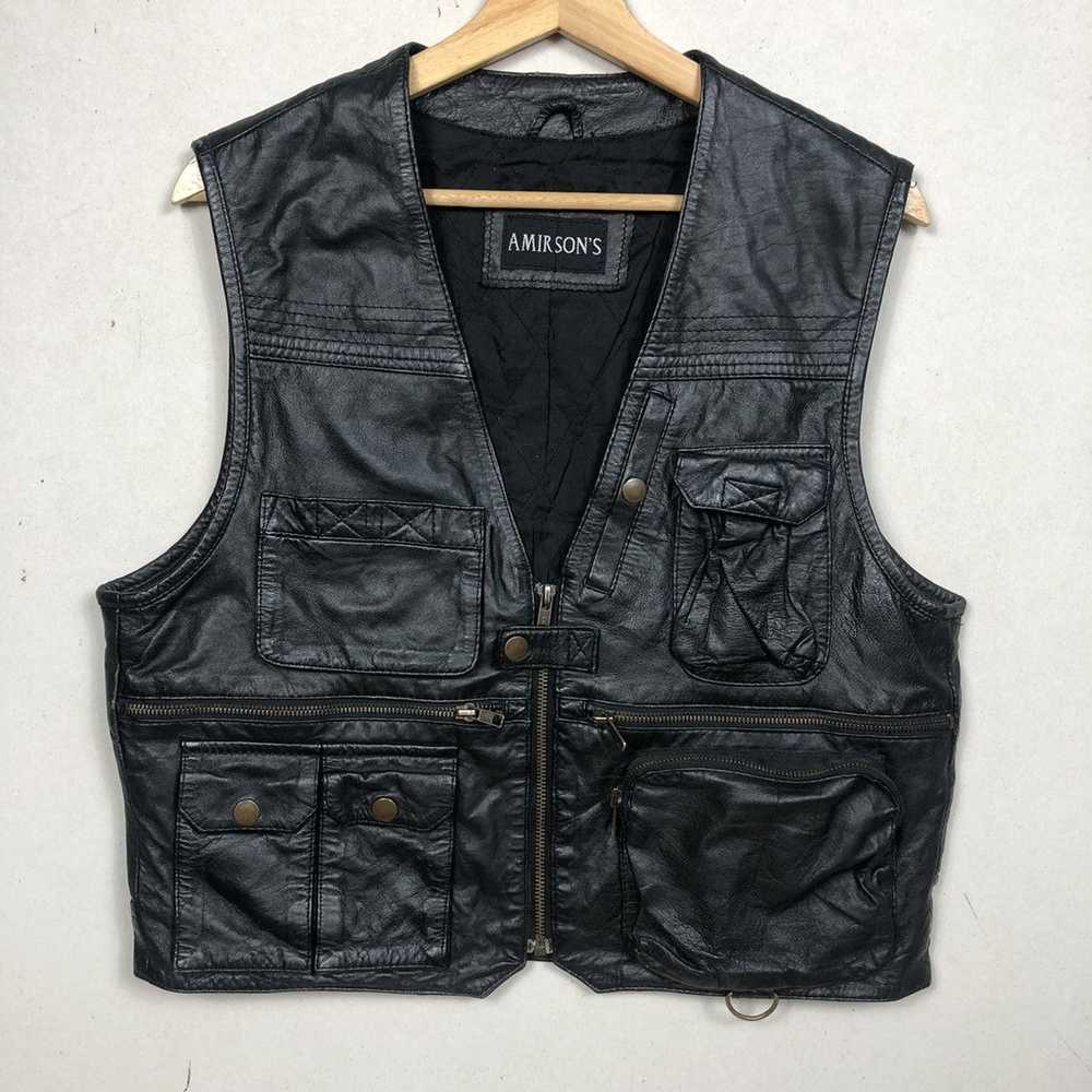 Japanese Brand × Leather Jacket × Tracey Vest Ami… - image 3