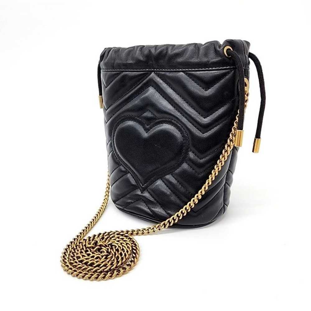 Gucci GUCCI GG Marmont Matelasse Bucket Bag Mini … - image 2