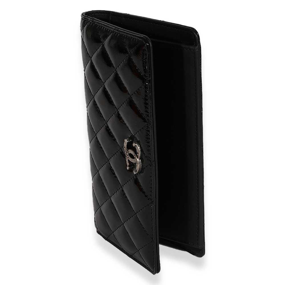 Chanel Chanel Black Quilted Patent Leather Yen Wa… - image 2