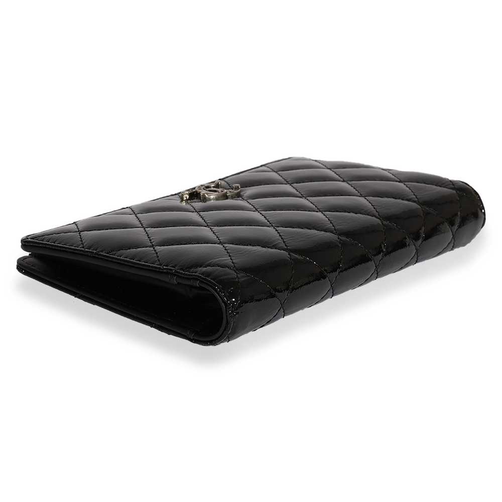 Chanel Chanel Black Quilted Patent Leather Yen Wa… - image 4