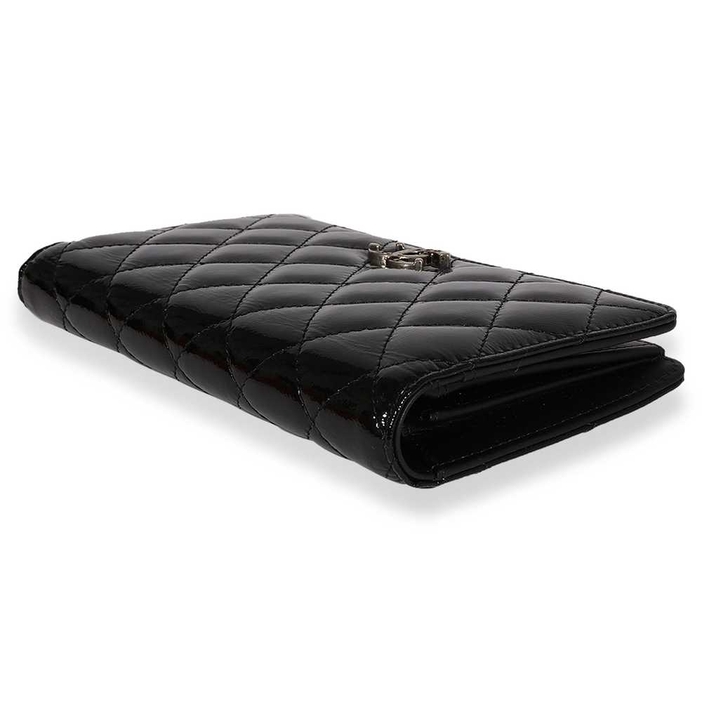 Chanel Chanel Black Quilted Patent Leather Yen Wa… - image 6