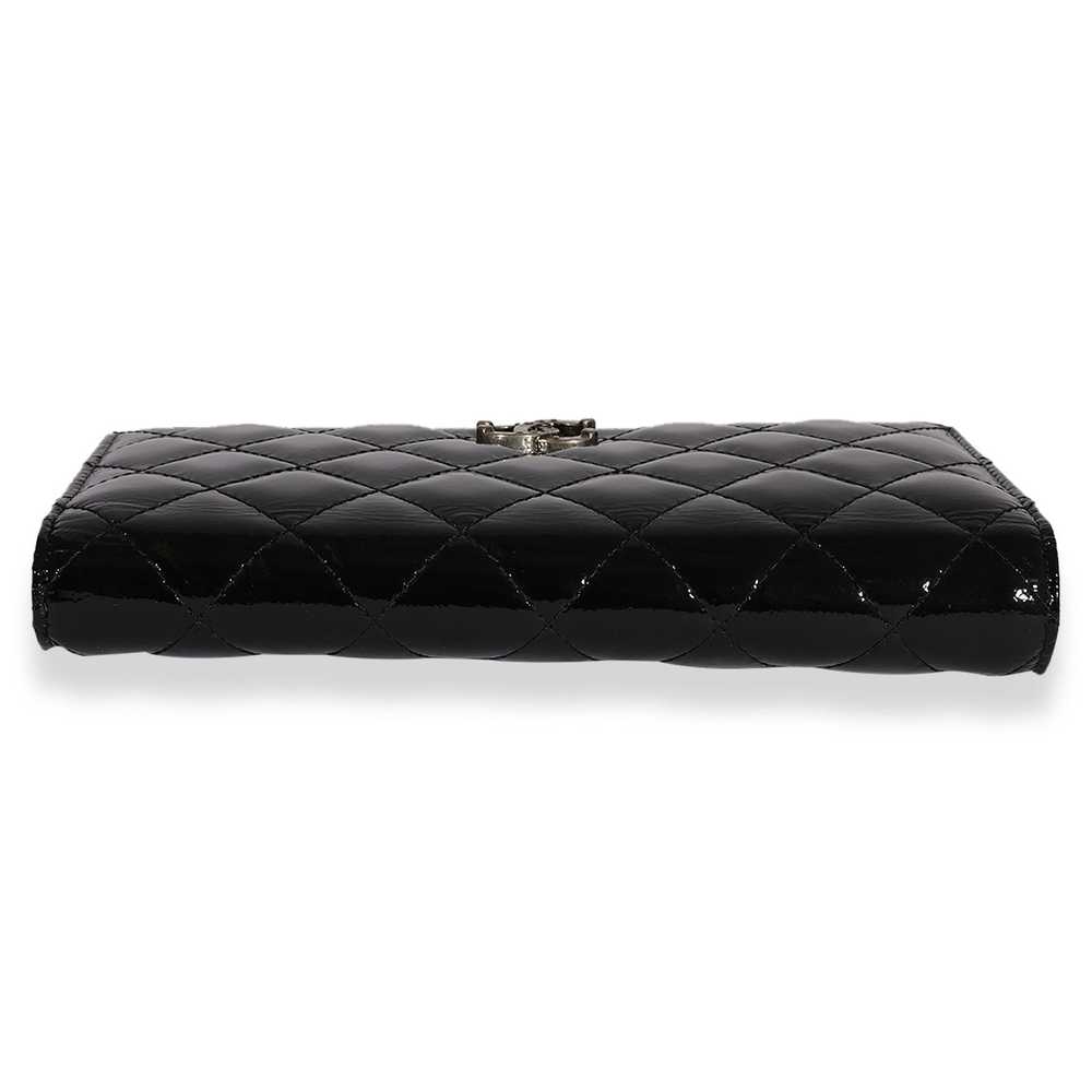 Chanel Chanel Black Quilted Patent Leather Yen Wa… - image 7