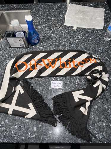 Off-White Off white Black and orange scarf