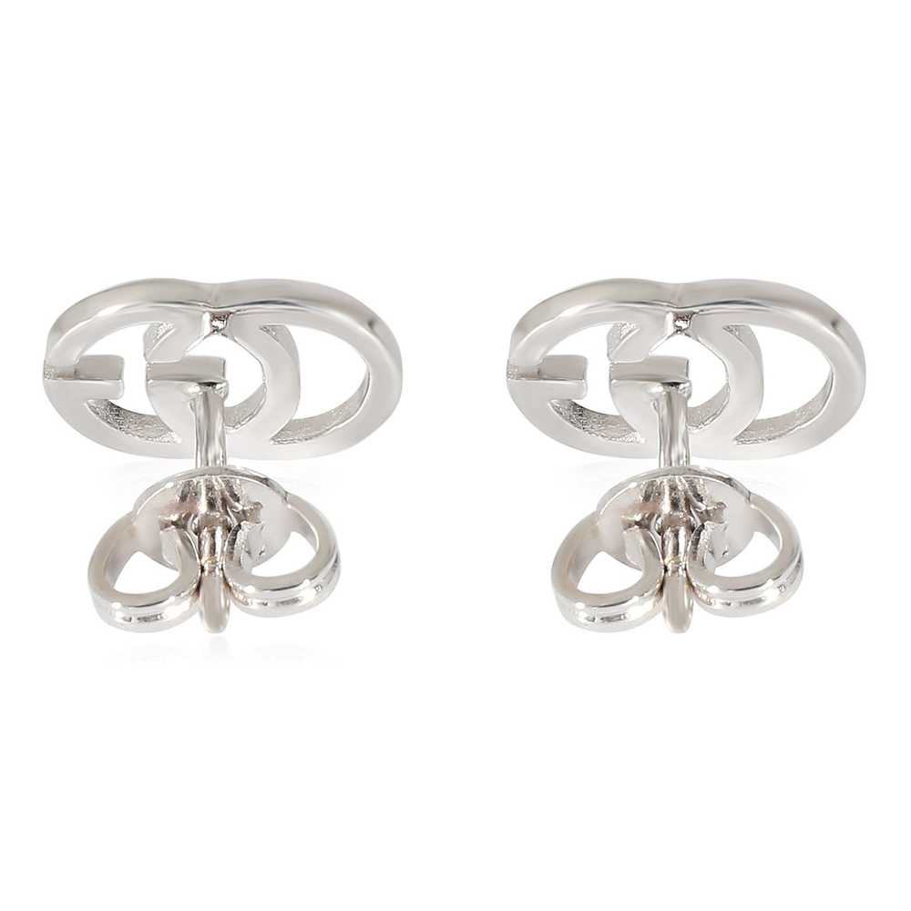 Gucci Gucci Running GG Stud Earrings in 18K White… - image 3