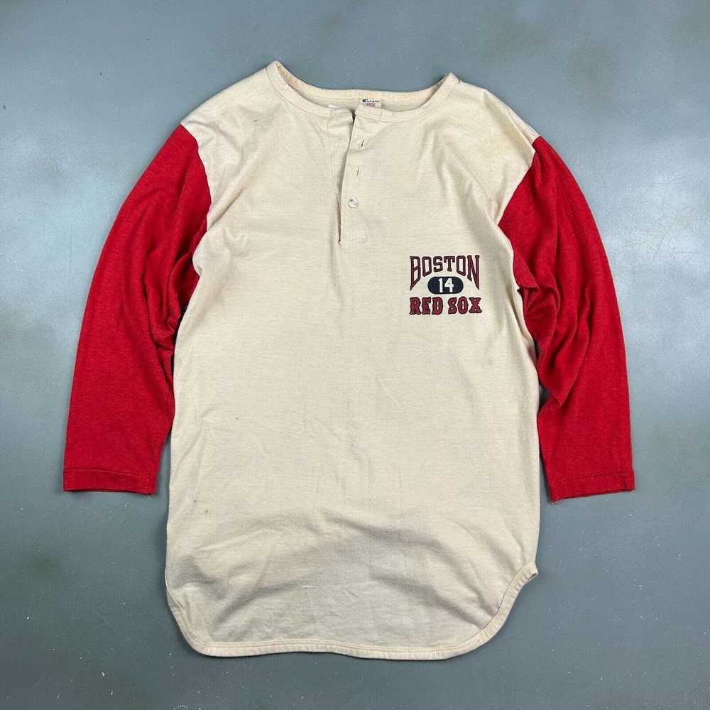 Champion VINTAGE 80s | Boston Red Sox Henley 3/4 … - image 1